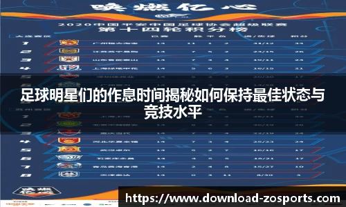 足球明星们的作息时间揭秘如何保持最佳状态与竞技水平